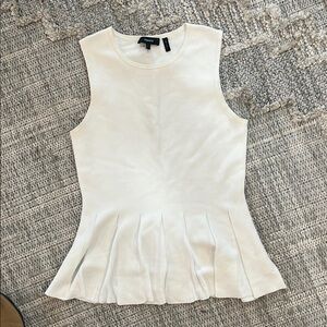 Theory Women's White Sleeveless Top